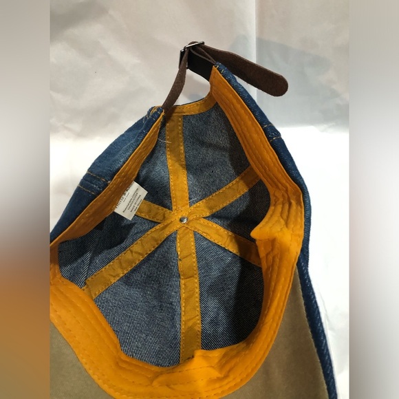 Denim red white pink pearl embellished rhinestone crystal butterfly baseball cap - Picture 7 of 14